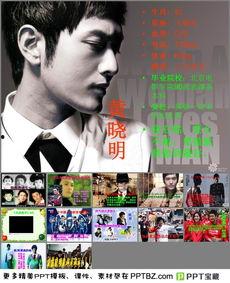 关于介绍明星的ppt,璀璨星途掠影